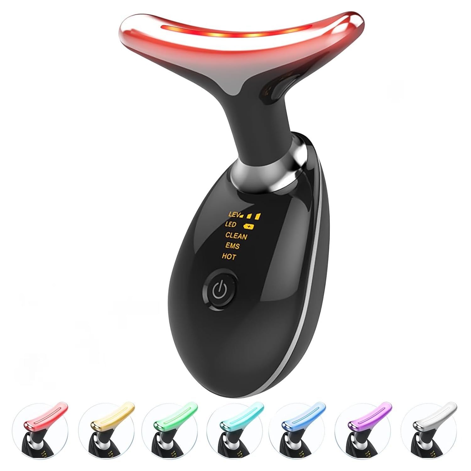 EMS Face Lifting Massager with Red Light Therapy | Facial, Neck & Eye Microcurrent Vibrating Massage Tool